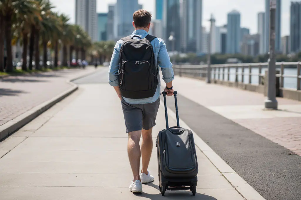 Travelers in Brisbane City