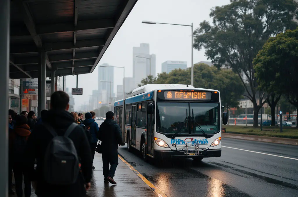 Bus in the Bus Stop